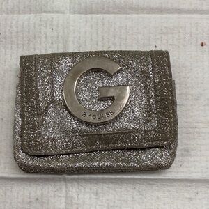 Guess Shimmering Silver Evening Bag